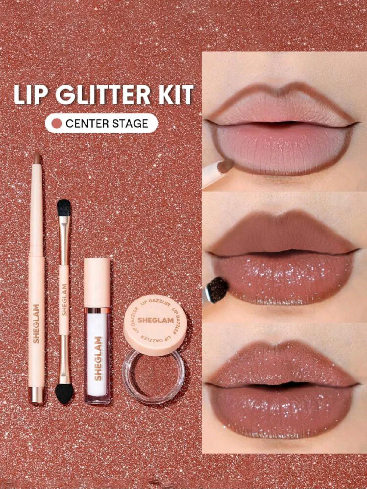 Sheglam Lip Dazzler Glitter KiT 4 IN 1