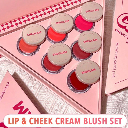 SHEGLAM LIP AND CHEEK CREAM BLUSH  FULL BUNDLE SET