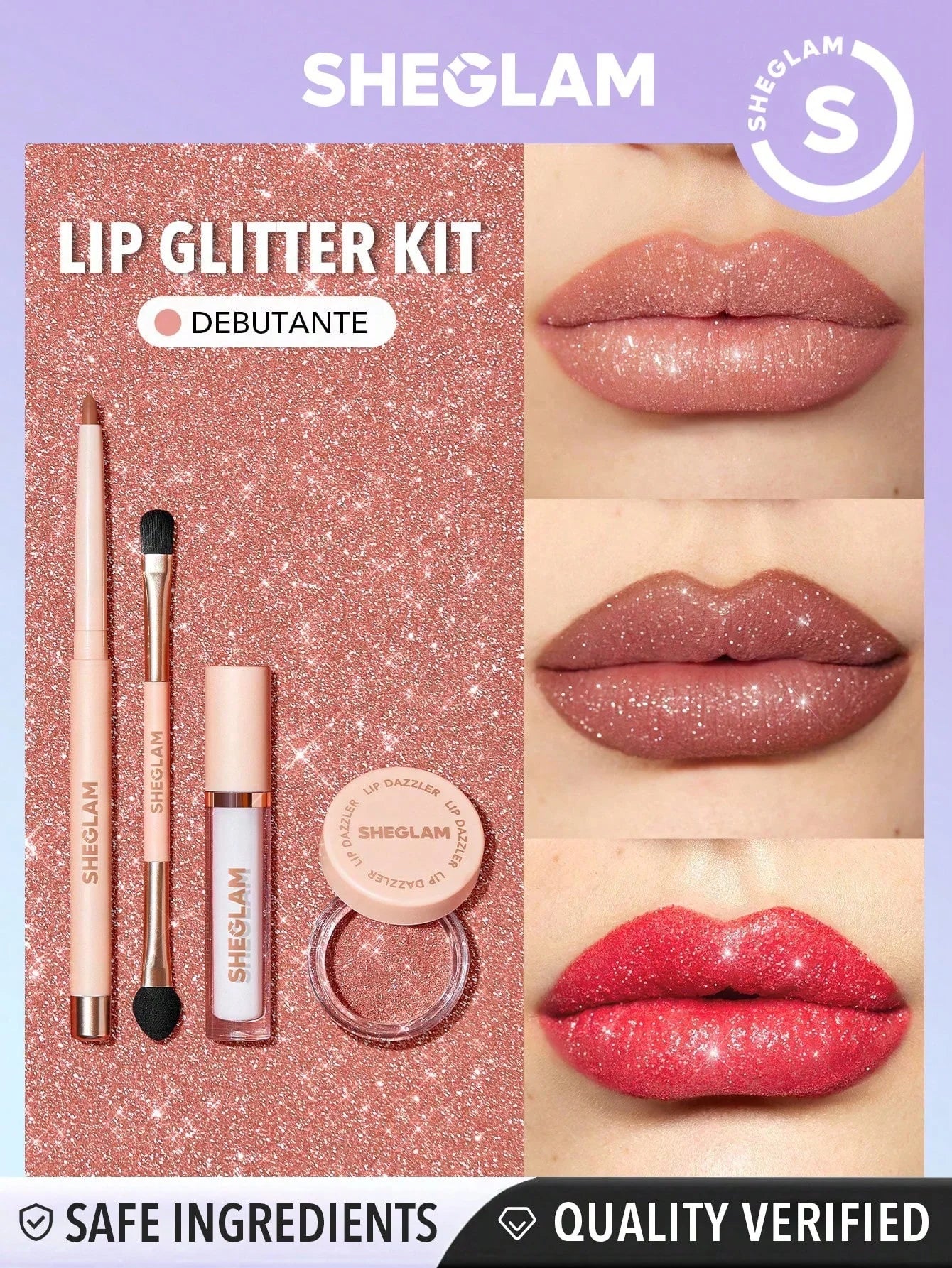 SHEGLAM LIP DAZZLER GLITTER KIT