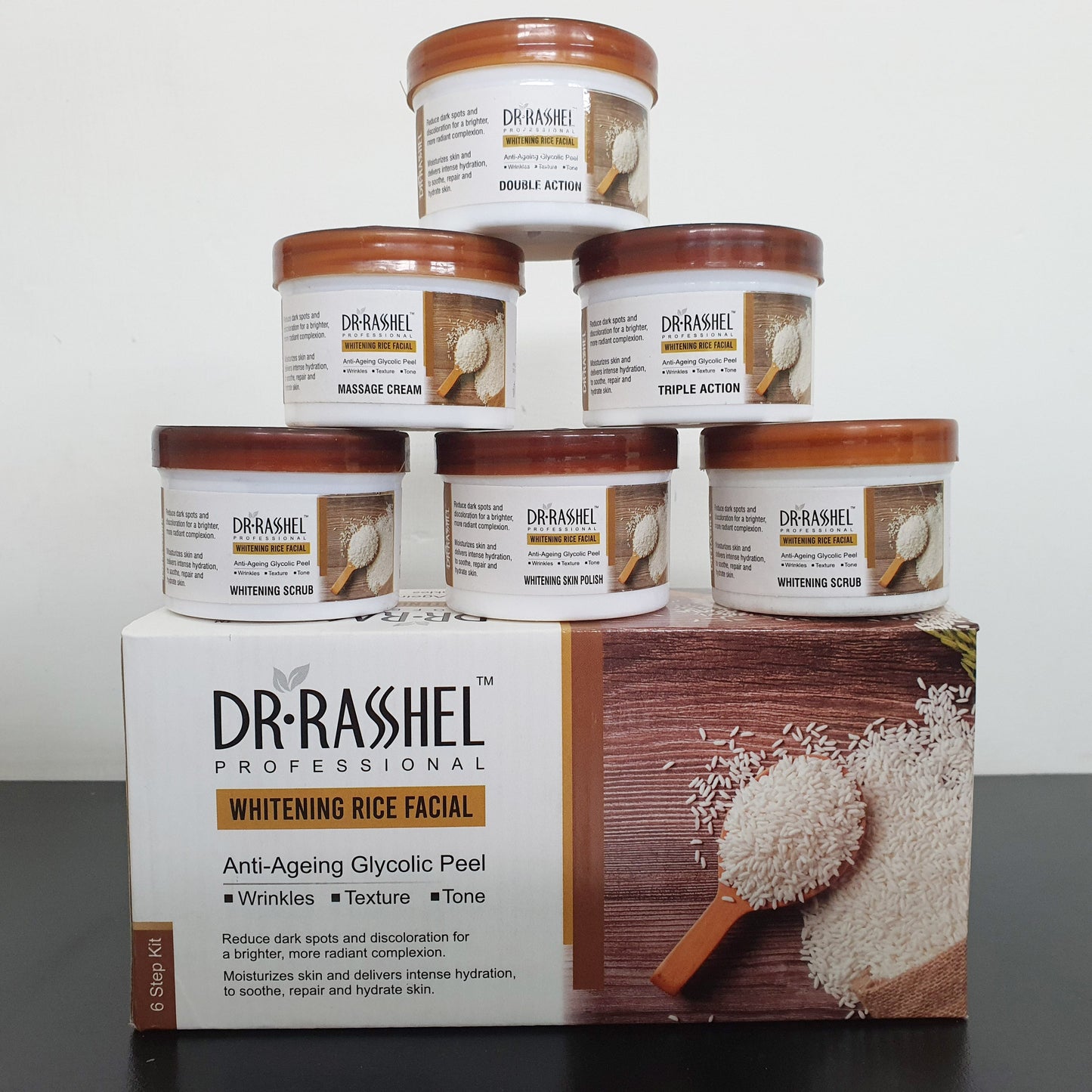 DR-RASHEL whitening rice 6 step facial kit