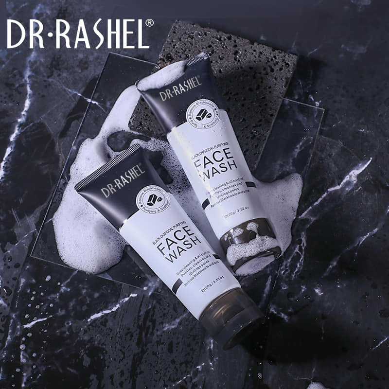 Dr. Rashel Black Charcoal Purifying Face Wash, 100g