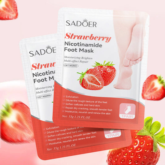 Sadoer Strawberry Nicotinamide Moisturizing Foot Mask