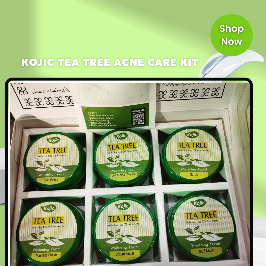 KOJIC Tea Tree Anti Acne Whitening Facial Kit 7 Steps Facial Best Skincare Treatment