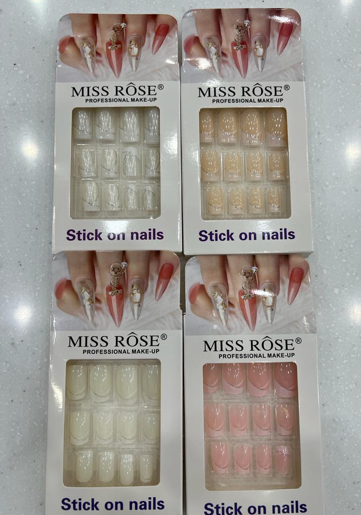 Missrose Stick on French Nails Pack  (NEW)