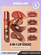 sheglam Mega Lip Stacks-Nude-Bare Stack 4 in 1