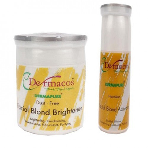 DERMACOS FACE BLEACH SKIN POLISHER SET BLOND BRIGHTENER PLUS ACTIVATOR