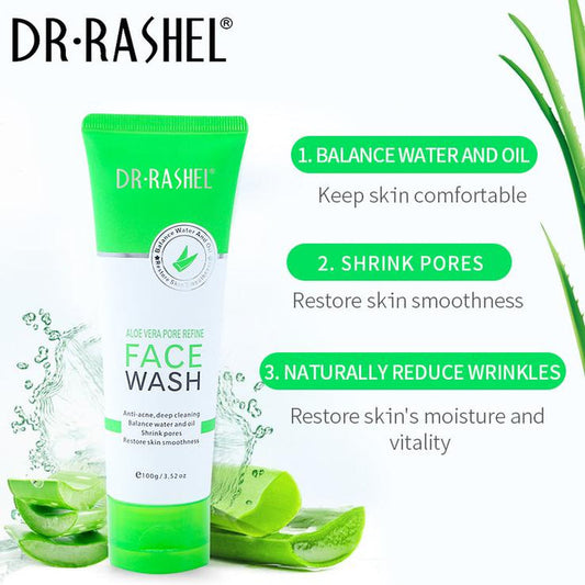 DR RASHEL Aloe Vera Anti-Acne Pore Refine Face Wash 100g