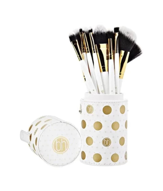 BH Cosmetics Dot Collection 11 Pcs Brush Set - White - AM Store