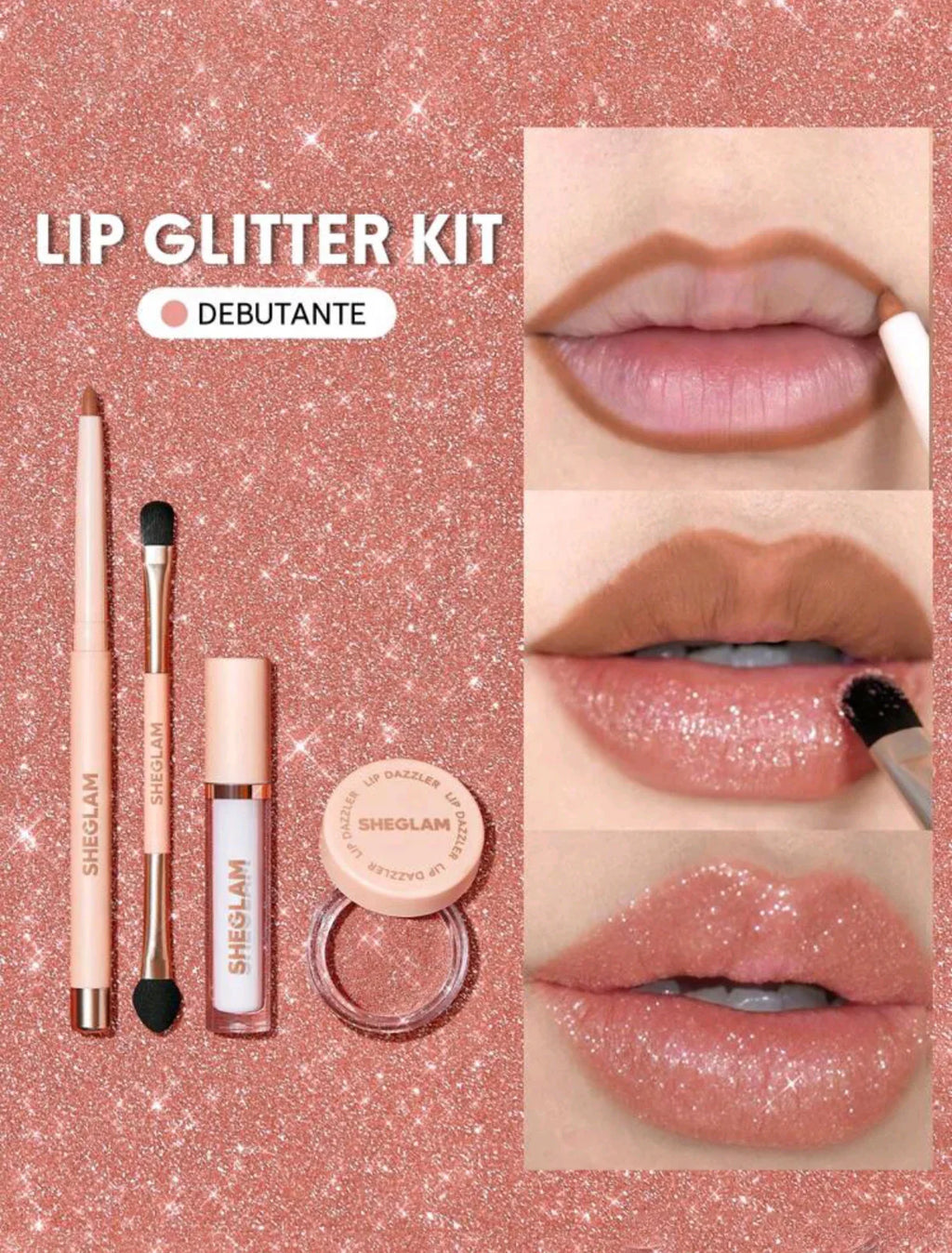 Sheglam Lip Dazzler Glitter KiT 4 IN 1