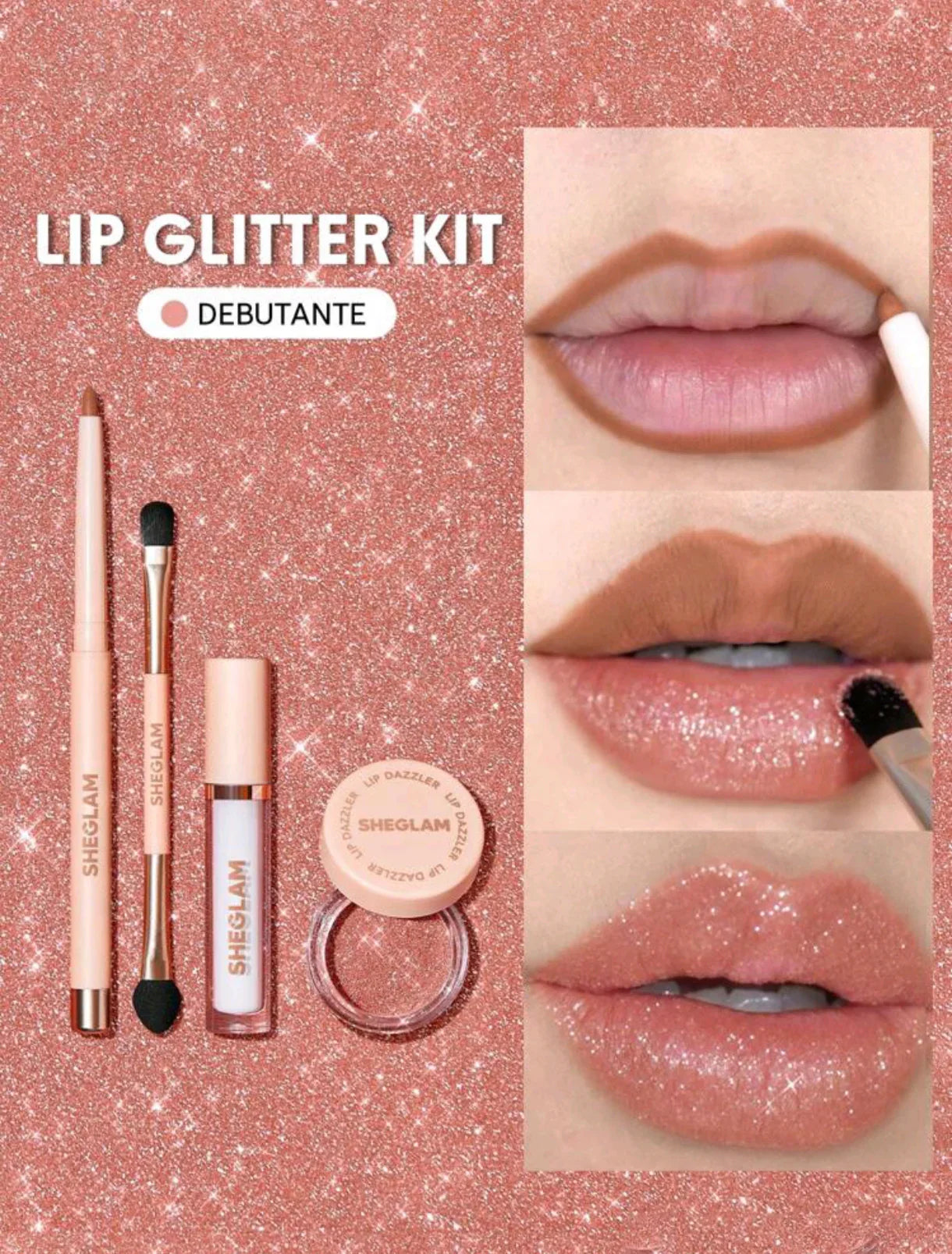 Sheglam Lip Dazzler Glitter KiT 4 IN 1