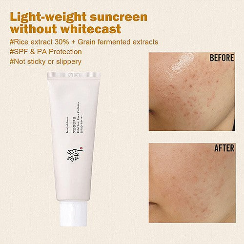 BEAUTY OF JOSEON RELIEF SUN RICE + PROBIOTICS SPF50 PA++++  SUNSCREEN